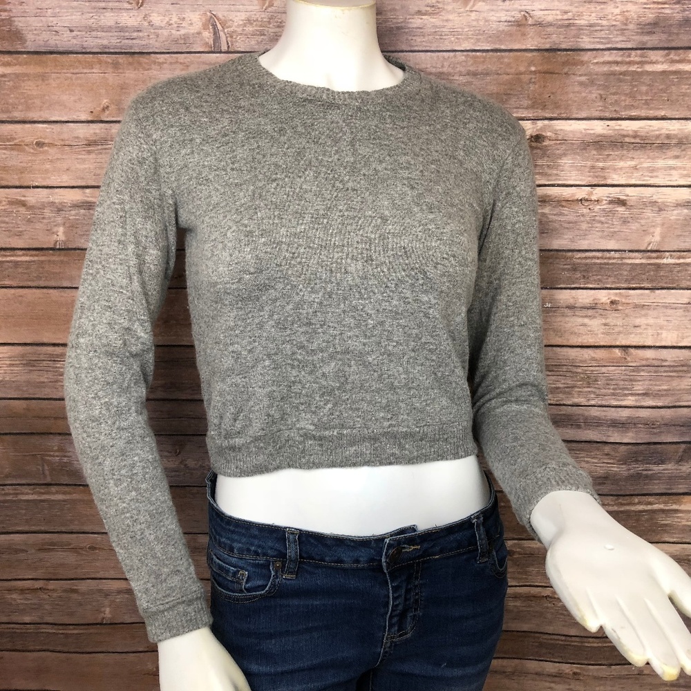 Brandy Melville Wool Long Sleeve Crop Top Size OS
